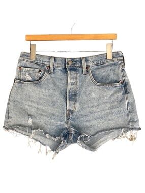 Levi’s 501 High Rise Cut Off Denim Shorts Light Wash Size 30